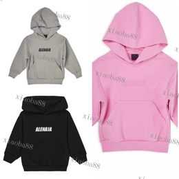 Street Fashion Boys Girls Hoodie Cotton Kids Ubranie Bluzy Dzieci Kaptute Ties Czerwony Bałck Luksusowy projektant marki