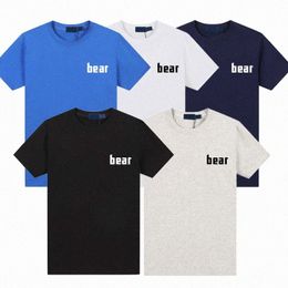 Summer Designer RL Shirts Mens T Shirts Bear Embroider Tops Tees Casual Men Women Clothing Short Sleeve Clothes