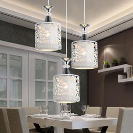 Pendant Lamps E27 Modern Simple Iron LED Lights Hollow Out Chandelier Lamp Home Decoration For Dining Room Bedroom Shop Bar