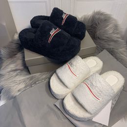 woman teddy bear fluffy sandale balenciga fuzzy Slippers men house platform slides luxury designer Shoe Slipper tazz fur Slide fashion sandal man outdoors loafer