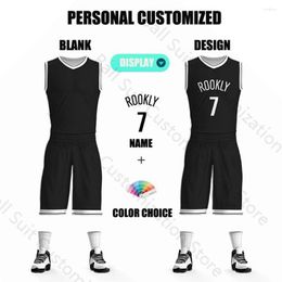 Men's Tracksuits Basketball Sets For Men Customizable Team Name Number Logo Printed Shorts Uniforms Sportwear Training Unisex