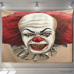 Tapestries Scary Clown the Circus Tapestry Wall Hanging Christmas Decor Art Home Decoration Wall Tapestry R230812