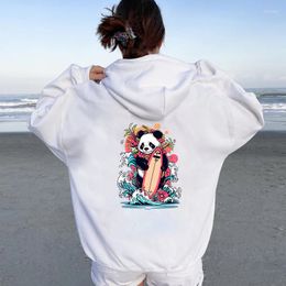 Men's Hoodies Panda Cute Cartoon Harajuku Street Men Women Long Sleeves Streetwear Autumn Teen Gift Aesthetics Hooded Sweatshirts