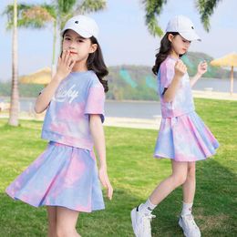 Clothing Sets Summer Suits for Girls Clothes Years Old Western Style Skirt New Children's T-shirt Fashion Short Sleeve Clothing