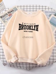 Brooklyn Est 1898 New York Hoodies Comfortable Brand Clothes Thermal Fashion Women Sweatshirt Plus Size Pullover Girl Hoodie HKD230725