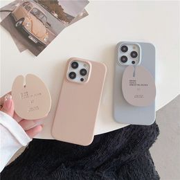 Luxury 2 in 1 Solid Leather Vogue Phone Case for iPhone 15 14 13 12 Pro Max Samsung Galaxy A24 A52 S23FE S22 Ultra S23 Plus Durable Stylish Detachable Bracket Back Cover