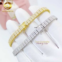 Designer Jewellery high quality fancy cut vvs moissanite diamond 925 sterling silver women bracelet fashion iced out Jewellery bracelets