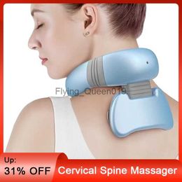 Electric Neck Cervical Physiotherapy Massager Osteochondrosis Anti-cellulite Shiatsu Shoulder Back Massage Pain Relief Machine HKD230812