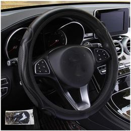 Steering Wheel Covers Grey Red Beige Non-slip Wearproof For 37-38CM Diameter Cover Women Protector Parts