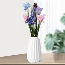 Decorative Flowers OurWarm Artificial For Wedding Bridal Bouquet Iris Flower Silk Home Decoration Decorations