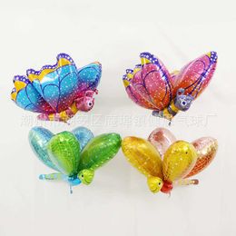 Decoration 4D Modeling Birthday Decoration Stereo Floating Empty Theme Butterfly Dragonfly Aluminum Balloon