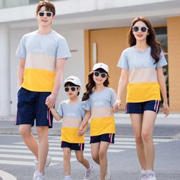 Family Matching Outfits Family Look Summer Style T-Shirt Short Pants Mother Daughter Clothes Family Matching Outfits Father Son Clothes