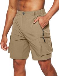 Men's Shorts 2023 Overalls Large Size Zipper Woven Multi-Pocket Mobile Phone