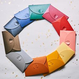 Gift Wrap 20pcs Colorful Pearl Paper Vintage Color Envelope Gilt Envelopes Wedding Invitation