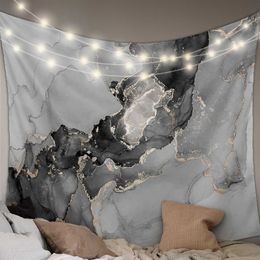 Tapestries Marble Texture Ink Black And White Tapestry Bedroom Home Decoration Wall Blanket Tapestry Bedroom Wall Hanging Yoga Mat