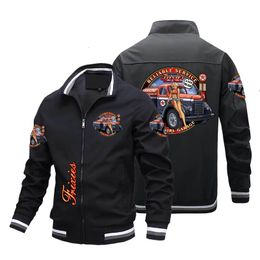 Men's Jackets selling Spring and Autumn men's jacket motorcycle car print sports men's jacket custom car printed j 230811