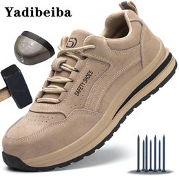 Dress Shoes Lightweight Work Sneakers Men Safety Shoes Male Construction Steel Toe PunctureProof 230811