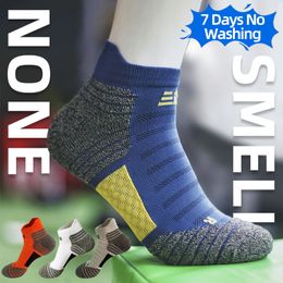 Sports Socks Deodorant Antibacterial Nano Copper Fiber for Men MTB Cycling Bicycle Basketball Sock Running Climbing Summer 230811