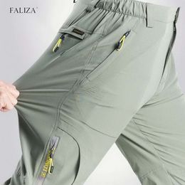 Men's Pants FALIZA Stretchable Mens Cargo Pants Summer Men Casual Pant Quick Dry Outdoor Hiking Trekking Tactical Male Sports Trousers PA65 230811