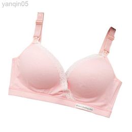 Maternity Intimates Wirefree Nursing Maternity Bra Underwear Breathable Soft Clothing Cotton Breastfeeding Bra For Pregnant Women Pregnancy Breast HKD230812