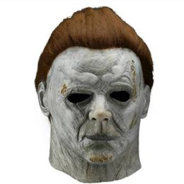 Party Masks 1pcs/lot Party Mask Halloween Michael Myers Horrible Props Latex Full Face Mask For Adult Cosplay 230811