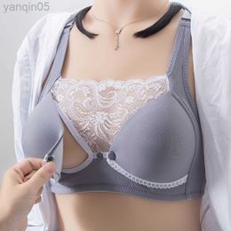 Maternity Intimates New Nursing Bra Lace Cotton Maternity Breastfeeding Bra for Feeding Pregnant Women Underwear Women's Breathable Bra HKD230812