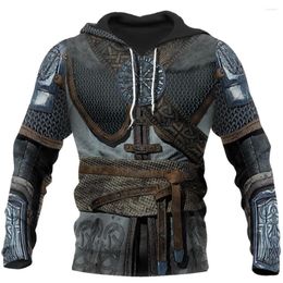 Men's Hoodies Viking Armor - Tattoo 3D All Over Printed Men Harajuku Fashion Hooded Sweatshirt Unisex Casual Jacket Zip Hoodie