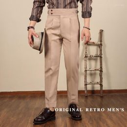 Men's Suits Spring Autumn 2023 Men Pants Korean Slim Fit Casual Streetwear High Quality Solid Colour Dress Suit Pant Man D95