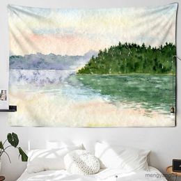 Tapestries Simple Nordic Flower Wall tapestry fabrics room decoration teenager christmas tapestry anime room decor Decoration bedroom R230812