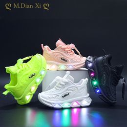 Sneakers LED Childrens Trainers 18 Years Old Boys and Girls Tennis Shoes Sports for Toddlers Baby Child Kids 230812