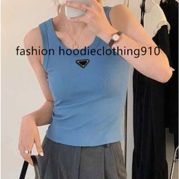 Women's T-Shirt Designer T shirt tshirts Tops fashion womens clothes Tees round neck pullover Self-cultivation knit waistcoats sexy sleeveless tshirt vests AAA