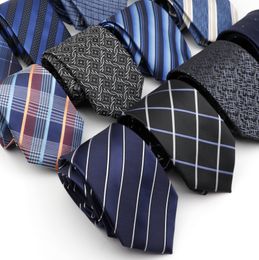 Neck Ties Standard Business Men's Tie Formal Striped Ties Dot Jacquard Wedding Necktie 8CM Width Classic Neckwear Gravata 1200 Needles 230811