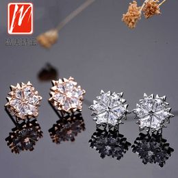 Designer Rovski luxury top jewelry accessories New Snowflake Earrings Beautiful Crystal Snowflake Earrings Women's Romantic Simple Earrings Jewelry Gift