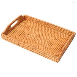 Dinnerware Sets Woven Serving Basket Fruit Bread Snack Storage Tray For Party