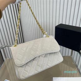 2023-Designer chain shoulder Bags lady square bags luxurys HandBag Trend sheepskin Thick Chain crossbody purse Shoulder lady handBag