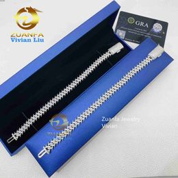 Designer Jewellery Luxury hip hop vvs moissanite necklace 925 sterling silver for men bracelet diamond cuban link chain