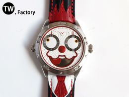 17 Colours Clown Wristwatches Luxury Mens Watch Sapphire Crystal Moonphase Swiss Automatic Mechanical CNC 316L Stainless Steel Waterproof Designer Watches