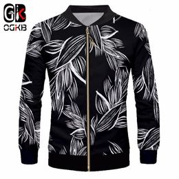 Men's Jackets OGKB Casual Windbreaker Tracksuits 3d Cool Printing Forest Leaves Plant Jacket Unisex Coat Long Sleeve Tops Harajuku Hiphop 230811