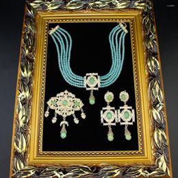 Necklace Earrings Set Sunspicems Morocco Bride Crystal Women Choker Caftan Waist Belt Long Drop Arabic Wedding Bijoux