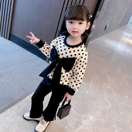 Clothing Sets Girls Clothes Big Bow Clothes For Girls Sweatshirt Pants Girls Sets Clothing Casual Baby Girl Clothes