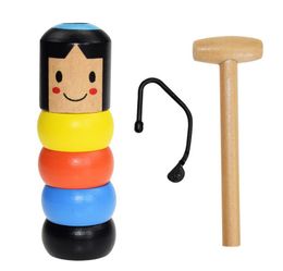 2 PCS Immortal Daruma The Unbreakable Wooden Man Magic Toy Stubborn Wood Man Magic Trick Props Children Kids Magia Easy DoingZZ