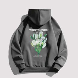Wooyongmi Sweater Korean Men's Hoodies Luxury Designer Cotton Sweater Women's WYM Fashion Flower Pattern Autumn and Winter HKD230725
