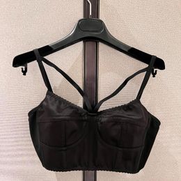 Women's Tanks Top Quality 2023 Summer Luxury Black Backless