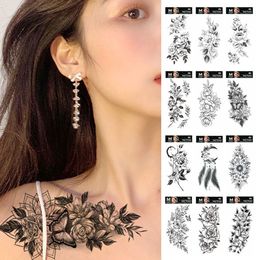 Temporary Tattoos 1Sheet Coloured Drawing Stickers Waterproof Fake Tatto Art Body Lasting Sticker 230812