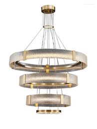 Chandeliers 2023 Modern Style Brown Glass Ceiling Chandelier Home Decor Enamel Lustres LED Lamparas Casa Lampe For Living Room