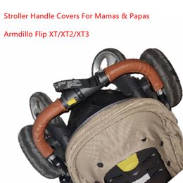 Stroller Parts Accessories Leather Covers For Mamas Papas Armdillo Flip XT/XT2/XT3 Stroller Pram Handle Sleeve Case Armrest Protective Cover Accessories 230812