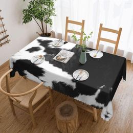 Table Cloth Rectangular Modern Cowhide Faux Leather Oilproof Tablecloth Outdoor 45"-50" Cover
