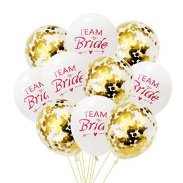 Decoration 10/15Pcs Rose Gold Bride Balloons Bachelorette Decoration Ballon Bride To Bridal Shower Supplies Wedding R230812