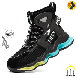 Boots European Plus Size 50 est Design Men Wrok Safety Antismash Steel Toe Cap Indestructible Construction Industry Shoes 230812