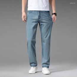 Men's Jeans Sulee Summer Thin Material Breathable Loose Casual Simple Versatile Pants Fit Straight Leg Denim Trousers